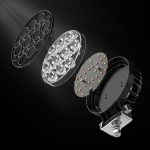 Диоден халоген LED с бяла светлина и жълт габарит 12/24V T776