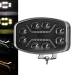 LED Халоген Фар DRL бяла/жълта светлина - 12-24V