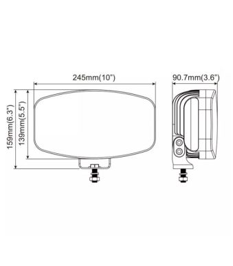 LED Халоген Фар DRL бяла/жълта светлина - 12-24V