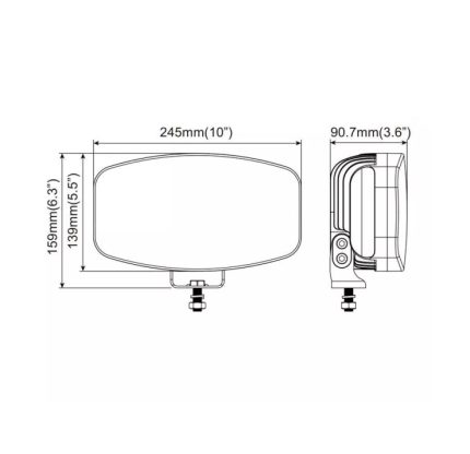 LED Халоген Фар DRL бяла/жълта светлина - 12-24V
