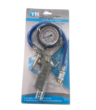 Пистолет с манометър за помпене на гуми с глицерин - T863