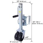 Усилено опорно колело за ремарке с двойна гума – 680 кг (1500 lbs)