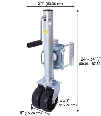 Усилено опорно колело за ремарке с двойна гума – 680 кг (1500 lbs)