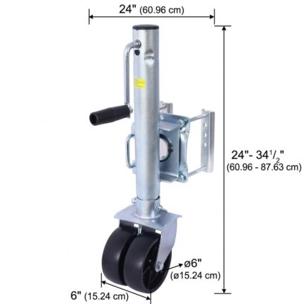 Усилено опорно колело за ремарке с двойна гума – 680 кг (1500 lbs)