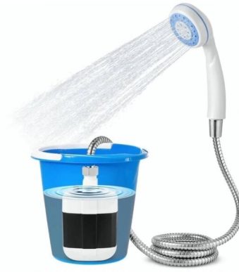 Преносим портативен душ с USB зареждане за къмпинг пътувания и градина