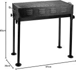 Преносимо сгъваемо голямо барбекю с регулируема височина