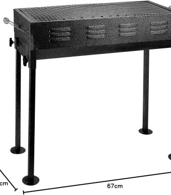 Преносимо сгъваемо голямо барбекю с регулируема височина