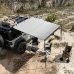 Тента за таван за джип / автомобил / бус сива с размер 2,5м х 2,5м