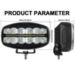 LED Халоген Фар DRL бяла/жълта светлина - 12-24V за джип, камион, агротехника 9 инча