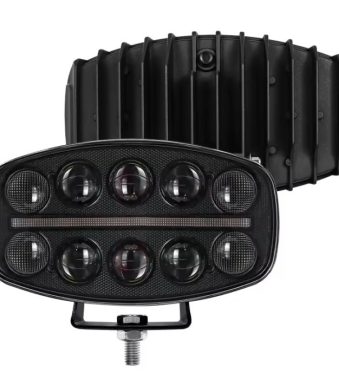 LED Халоген Фар DRL бяла/жълта светлина - 12-24V за джип, камион, агротехника 9 инча