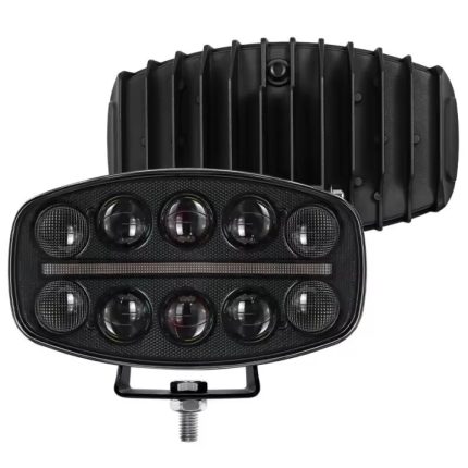 LED Халоген Фар DRL бяла/жълта светлина - 12-24V за джип, камион, агротехника 9 инча